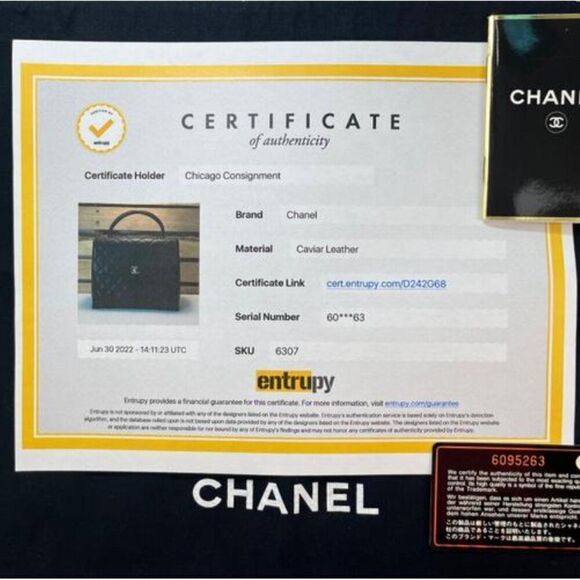 Chanel Caviar Leather Top Handle Flap Bag with SHW in Black - Picture 12 of 13